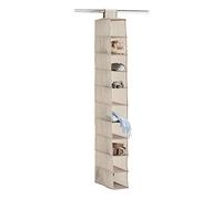 Zeller Rangement Suspendu Stripes en Non-tissé, Beige, 15 x 30 x 129 cm