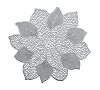 Zeller Set de Table en PVC, argenté, env. 49 x 47 cm
