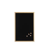 ZELLER Tableau magnétique à craie, métal, cadre en bois de pin 40x60cm