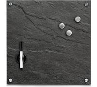 Zeller Tableau mémo "Ardoise", verre, anthracite, 40 x 40 cm