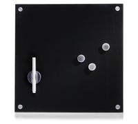 ZELLER Tableau noir, magnétique, en verre, noir 40x40cm