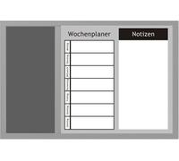 Zeller whiteboard pin wall 60,0 x 40,0 cm Kork grau