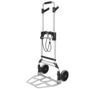 Zelsius Diable pliable jusqu'à 150 kg | Diable pour caisses à boissons, diable pliable | Chariot de transport pliable, chariot de bois de cheminée | Aide au transport avec roulettes, chariot de