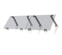 Zelsius Kit de support universel pour panneau solaire avec angle réglable | Kit de montage en aluminium pour quatre panneaux | Support de panneau avec mécanisme télescopique, kit de fixation
