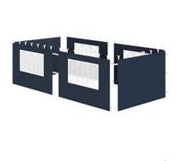 Zelsius Panneaux latéraux pour pavillon 3x6 m | 6 pièces, Bleu | Ensemble de 4 panneaux latéraux pour pavillons 3 x 3 m, UV30, Toile de tente de jardin avec fenêtre, Mur de tente de fête pliante avec