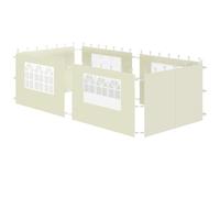 Zelsius Panneaux latéraux pour pavillon 3x6 m | Ensemble de 6 pièces, Beige | Panneaux latéraux de pavillon 4 pièces pour pavillons 3 x 3 m, UV30, Paroi latérale de tente de jardin avec fenêtre, Mur