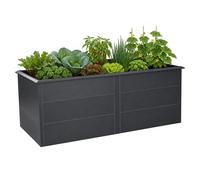 Zelsius Parterre surélevé pour Jardin ou Balcon Anthracite RAL 7016 | 200 x 100 x 77 cm | Potager, lit de Fleurs, lit de Plantes, bac à Plantes, bac à Fleurs, Plate-Bande
