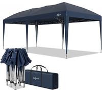 Zelsius Pavillon pliable 3 x 6 m, bleu, pavillon pliable pop-up, tente de jardin, tente de réception avec sac