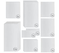 Zelsius Set de Plaques de Polycarbonate 31 pièces | Feuille double paroi pour serre 6 mm | Plaques de remplacement pour serre, serre de jardin