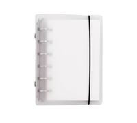 Zelten Classeur à anneaux coloré avec couverture en polypropylène pour feuilles volantes avec recharge de bloc-notes/organiseur personnel (A7, 6 trous, blanc)