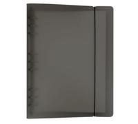 Zelten Classeur coloré à anneaux avec couverture en polypropylène pour feuilles volantes avec recharge de bloc-notes/organiseur personnel (B5, 9 trous, noir)