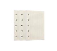 Zelten Lot de 3 recharges de papier perforé A8 120 feuilles/240 pages quadrillées pour classeur à 5 trous, organiseur personnel, agenda, carnet, planificateur rechargeable