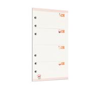 Zelten Recharge de papier perforé multicolore 45 feuilles 90 pages - Pour reliure à 6 trous - Journal intime rechargeable (A6, Cupcake Weekly Planner)