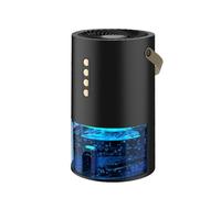 ZELURXX Déshumidificateur pour petites pièces, condensation par semi-conducteurs, fonctionnement silencieux, réservoir d'eau de 1,3L, arrêt automatique, mini déshumidificateur portable, noir