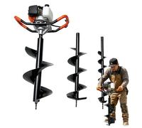 ZELURXX : Foreuse à terre essence 52cc, livrée avec des mèches de 100/200/300 mm. Foreuse à terre 2 temps, avec système anti-vibrations, idéale pour le jardin et la construction de clôtures