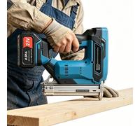 ZELURXX Pistolet à clous sans fil 2 en 1, 21V, avec 2 batteries de 4,0 Ah et chargeur. Agrafeuse sans fil pour le bois, le PVC, le cuir et l'assemblage de meubles