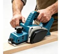 ZELURXX, rabot électrique sans fil 21V, moteur sans balais, 1200W, 15000 tr/min, largeur de coupe de 82 mm, profondeur de coupe réglable de 0 à 2 mm, batterie 4,0 Ah