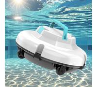 ZELURXX : Robot de piscine sans fil, étanche IPX8, boîtier en ABS, filtre fin de 180 μm, vitesse de 17 m/min. Nettoyeur de piscine pour piscines à fond plat et rond
