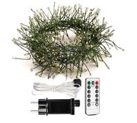 ZELUXDOT Guirlande lumineuse LED d'intérieur de 10 m avec 300 LED, guirlande lumineuse à brancher en fil de cuivre, 8 modes avec télécommande, idéale pour chambre, mariage, anniversaire,sapin de Noël.