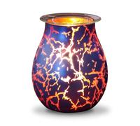 Zen’Arôme Brûleur Cire Parfumée Calorya n°10 - Brûle Parfum Électrique pour Fondant Parfumé - Lampe à Parfum en Verre - Coupelle Amovible - Style Original et Éclairage d’Ambiance Coloré