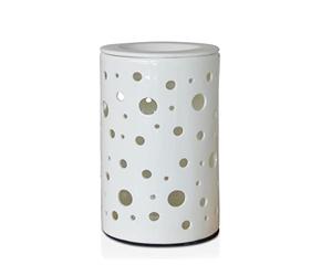Zen’Arôme Brûleur Cire Parfumée Calorya n°2 - Brûle Parfum Électrique pour Fondant Parfumé - Lampe à Parfum avec Variateur et Coupelle Amovible - Céramique avec Décor Ajouré et Éclairage d’Ambiance