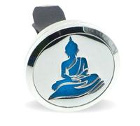 Zen’Arôme Diffuseur d’Huile Essentielle pour Voiture Clip’Arôme Bouddha - Diffuseur et 5 Buvards à Parfumer avec Huile Essentielle ou Parfum - Acier Inoxydable - Fixation sur Grille de Ventilation