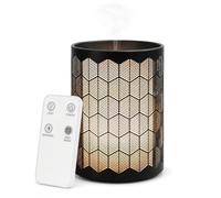Zen’Arôme Diffuseur d’Huile Essentielle Verone - Diffuseur Ultrasonique Aromathérapie à Froid - Diffuseur Électrique Parfum Maison avec Télécommande - Éclairage LED Effet Bougie - en Métal et Verre