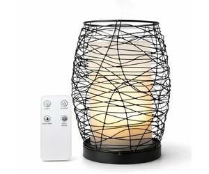Zen’Arôme Diffuseur d’Huile Essentielle Volupsia - Diffuseur Ultrasonique Aromathérapie à Froid - Diffuseur Électrique Parfum Maison avec Télécommande - Éclairage LED Effet Bougie - en Métal et Verre