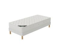 Ensemble ZEN sommier + matelas 90x200 cm, hauteur 20 cm, mousse Techno Foam, confort mi-ferme, 4 pieds stables inclus