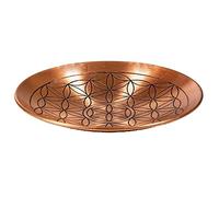 Zen et Ethnique Assiette déco de cuivre Motif Fleur de Vie