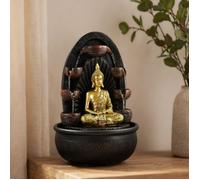 ZEN Fontaine d'intérieur avec statue Bouddha Chakra - Marron