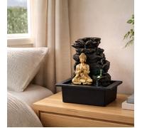 ZEN Fontaine d'intérieur avec statuette Bouddha Shira - Noir