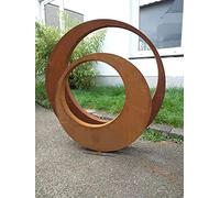 Zen Man 2 statuettes de jardin en acier corten, effet rouille, 1,2 mm, décoration de jardin, 75 x 5 cm et 55 x 5 cm, 031510-1c, -2c, 10,2 kg