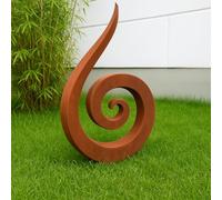 Zen Man Décoration de jardin en forme de spirale - En métal - Patine à effet rouille - Sculpture de jardin - Décoration de jardin - 55,6 * 5 * 80 cm - Travail manuel 031837