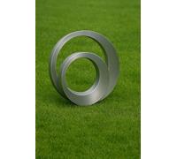 Zen Man Lot de 2 piquets de jardin en acier inoxydable - Sculpture de jardin œil - Décoration de jardin en acier inoxydable - 75 x 5,55 x 5 cm - Fait main - 031510-1S, -2S
