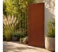 Zen Man Paravent de Jardin en métal patiné - 75 x 150 cm