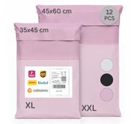 Zenacasa Pochette Envoi Colis Vinted 12 Pcs (XL/XXL) - Enveloppe Plastique | Rose · Opaque · Imperméable · Résistante · Auto-Adhésive · Sac Expédition Vêtements