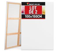 Zenacolor - Toile Peinture Grand Format 100x150 - Set de 2 Tableaux | Canvas · Toile a Peindre 100% Coton sans Acide · Cadre en bois · Pour peinture acrylique sur toile, huile, gouache