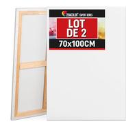 Zenacolor - Toile Peinture Grand Format 70x100 - Set de 2 Toiles à Peindre | Canvas · Toile a Peindre 100% Coton sans Acide · Cadre en bois · Pour peinture acrylique sur toile, huile, gouache