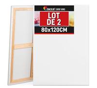 Zenacolor - Toile Peinture Grand Format 80x120 - Set de 2 Toiles à Peindre | Canvas · Toile a Peindre 100% Coton sans Acide · Cadre en bois · Pour peinture acrylique sur toile, huile, gouache