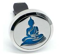 Zen'Arôme Diffuseur pour Voiture Bouddha Clip'Arôme - Diffuseur Parfum Huile Essentielle - Acier Inox + 5 Buvards Réutilisables