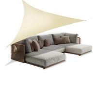 Zendea - Rideau de Soleil pour extérieur Triangulaire 5 x 5 x 5 m avec Protection UV et Pluie - Toile Hydrofuge en Polyester 210D - Facile à Monter