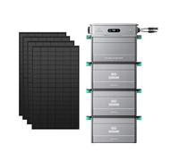 Zendure SF800Pro2, Centrale Électrique de Balcon avec Entrée 2640W, Charge 1000W, Sortie 800W, Système de Gestion Énergétique IA, avec AB2000L*3, Capacité Totale 7680WH-430W*4 Panneau Bifacial