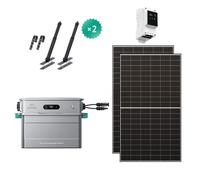 Zendure SolarFlow 800 Pro 2: Centrale balcon 2640W, AC 1000W, 800W sortie, IA, 2x500W panneaux bifaciaux, support, Smart Meter 3CT