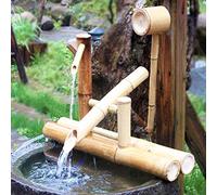 zenggp Zen Jardin Fontaine d'eau Bambou, Caractéristique Pompe à Bascule Paysage d'eau Décoration, Japonais