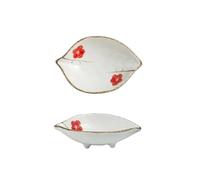 ZengL263NgS Plateau de service Petit plat à sauce en céramique forme de feuille, assiette plate for soja, plats d'assaisonnement for beurre et moutarde Conteneur de stockage