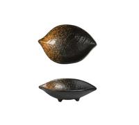 ZengL263NgS Plateau de service Petit plat à sauce en céramique forme de feuille, assiette plate for soja, plats d'assaisonnement for beurre et moutarde Conteneur de stockage