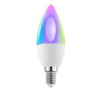 ZenGO Ampoule connectée WIFI LED E14 5W, 350lm, Multicolore, 2700K-6500K, Compatible Alexa, Google Home, SmartLife et Tuya