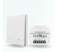 ZenGO Interrupteur Double allumage sans Fil, Connecté, Installation Facile, sans travaux