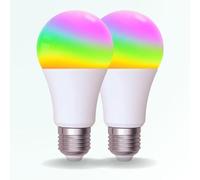ZenGO Pack 2 Ampoule connectée WIFI LED E27 14W, 1500lm, Multicolore, 2700K-6500K, Compatible Alexa, Google Home, SmartLife et Tuya